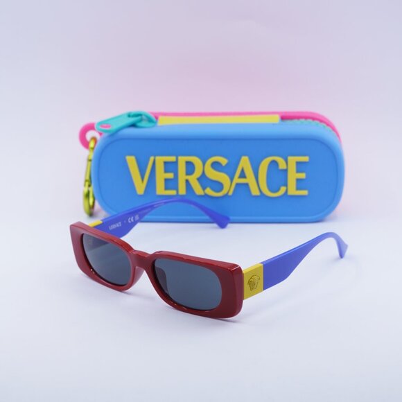 Versace Kids VK4003U 506587 Rectangle Sunglasses - Red/Blue/Dark Grey - Picture 5 of 9
